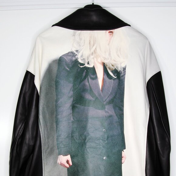 BNWT SS18 UNDERCOVER x CINDY SHERMAN BIKER LEATHER JACKET 2 - Picture 2 of 15